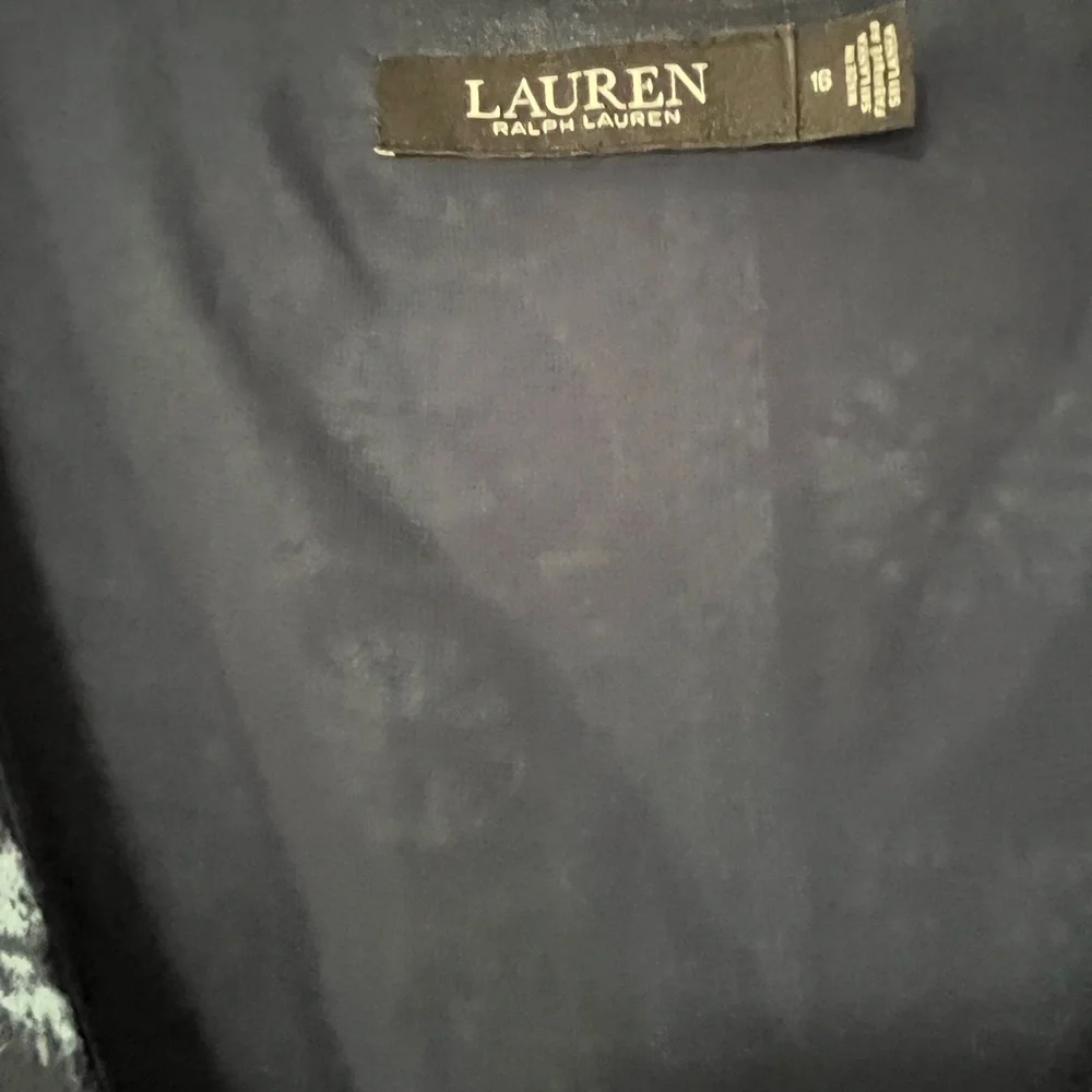 Lauren Ralph Lauren Blue Patterned Maxi Dress - Picture 11 of 12